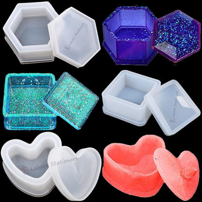 Flower Shape Jewelry Storage Box Silicone Mold for Epoxy Resin, Candle, Concrete & Plaster DIY