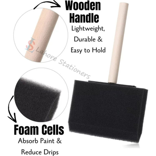 Foam Paint Brush Set 4 Pcs For Painting Art Project
