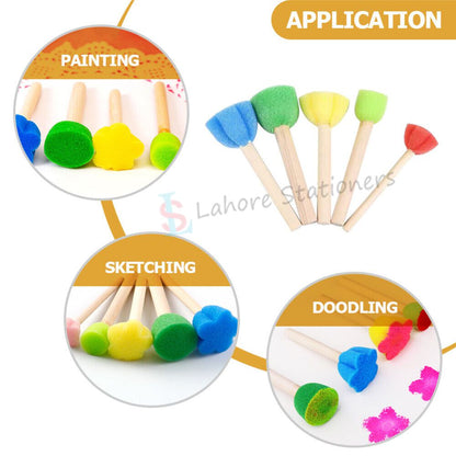 Foam Sponge Brush Set Drawing Painting Tools 5 Pcs Set For Kids