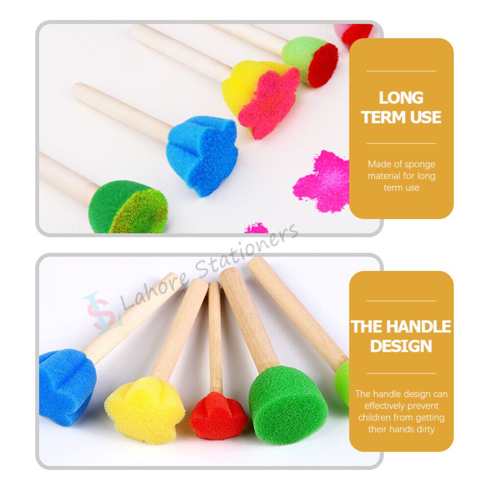 Foam Sponge Brush Set Drawing Painting Tools 5 Pcs Set For Kids
