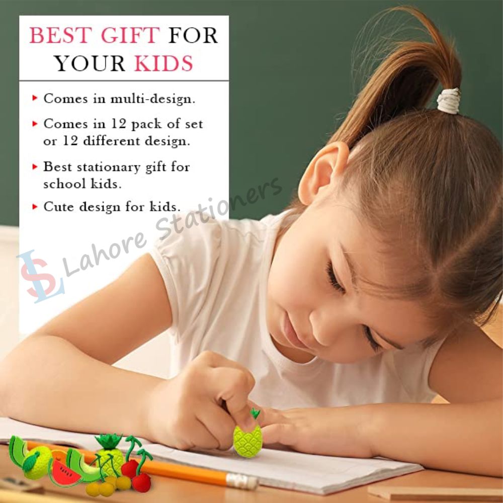 Fruit Different Shape Stylish Erasers For Kids