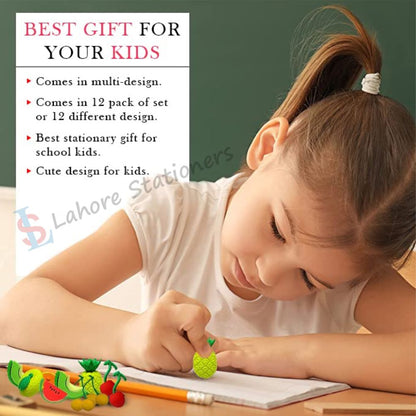Fruit Different Shape Stylish Erasers For Kids