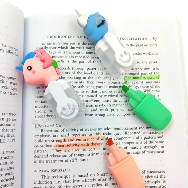 Unicorn Highlighters Pen Pack of 6 Colors