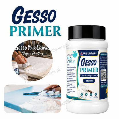 Gesso Primer 1500ml Jar Acrylic & Oil Painting