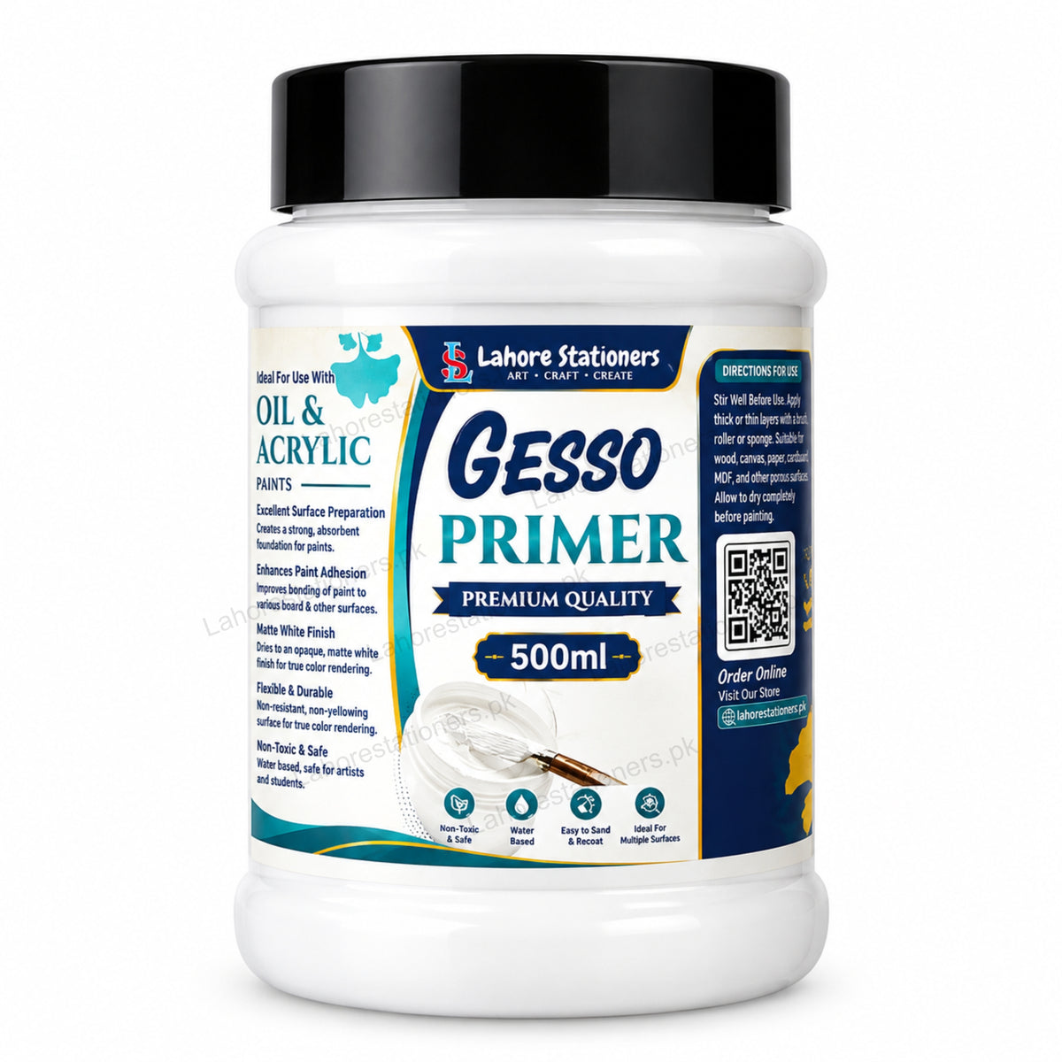 Gesso Primer for Acrylic & Oil Painting