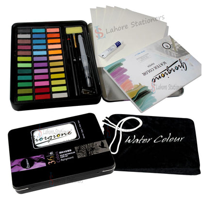 Giorgione Watercolors Set of 36 Colors in Pack Metal Tin Box