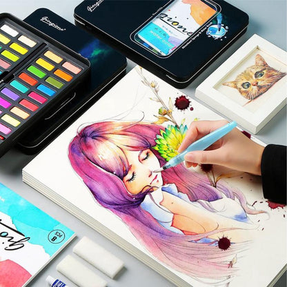 Giorgione Watercolors Set of 36 Colors in Pack Metal Tin Box