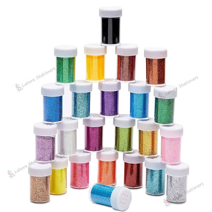 Glitter Bottles Pack Of 12 Pcs for Art And Craft Decoration