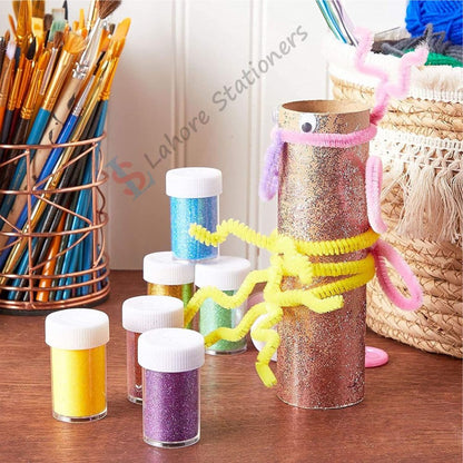 Glitter Bottles Pack Of 12 Pcs for Art And Craft Decoration
