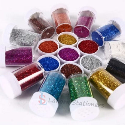 Glitter Bottles Pack Of 12 Pcs for Art And Craft Decoration