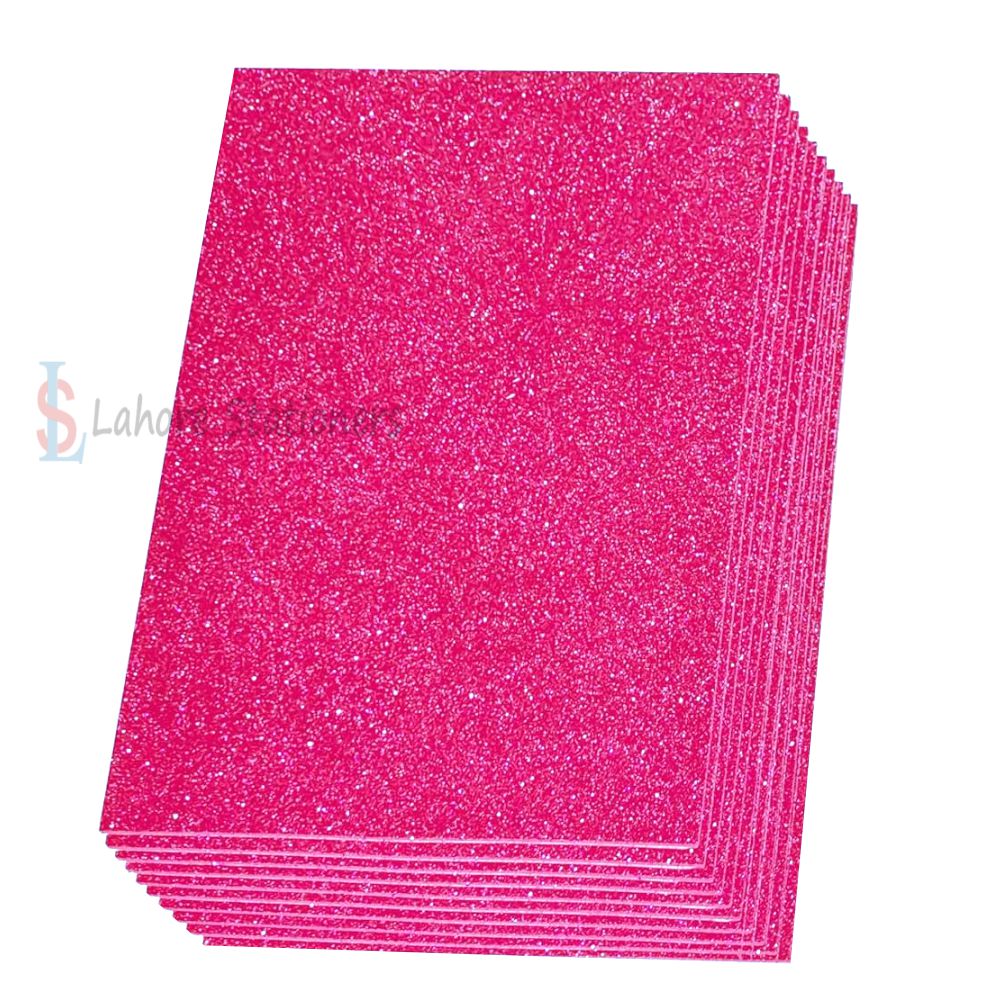 Glitter EVA Foaming Sheets A4 Size  Single Color Pack of 10 Sheets