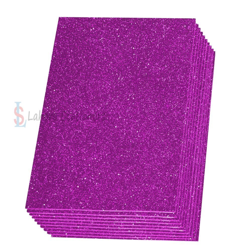 Glitter EVA Foaming Sheets A4 Size  Single Color Pack of 10 Sheets