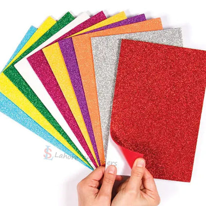 Glitter Foaming Sheets A4 Size Mix Colors Pack of 10 Sheets
