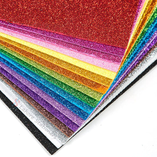 Glitter Foaming Sheets A4 Size Mix Colors Pack of 10 Sheets