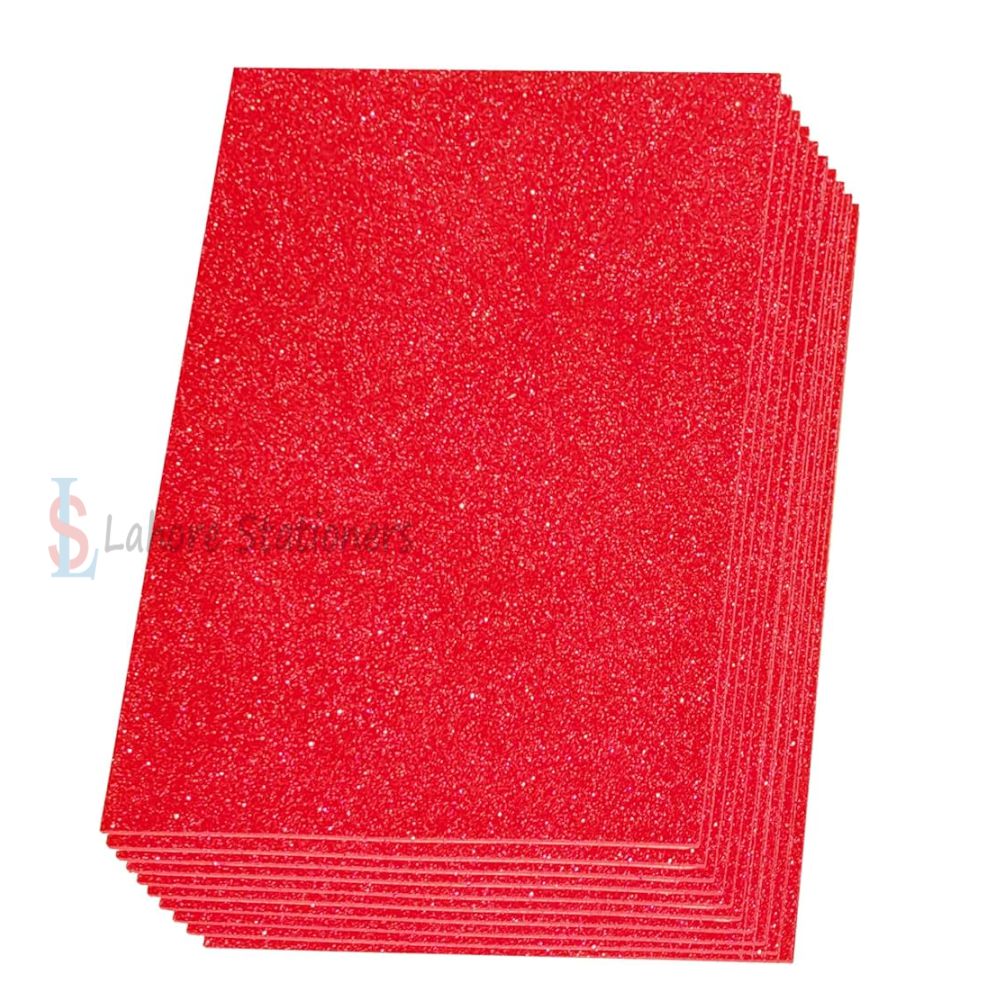 Glitter EVA Foaming Sheets A4 Size  Single Color Pack of 10 Sheets
