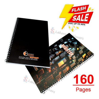 Global Register 160 Pages Imported Paper Broad line A4 Size Spiral Register
