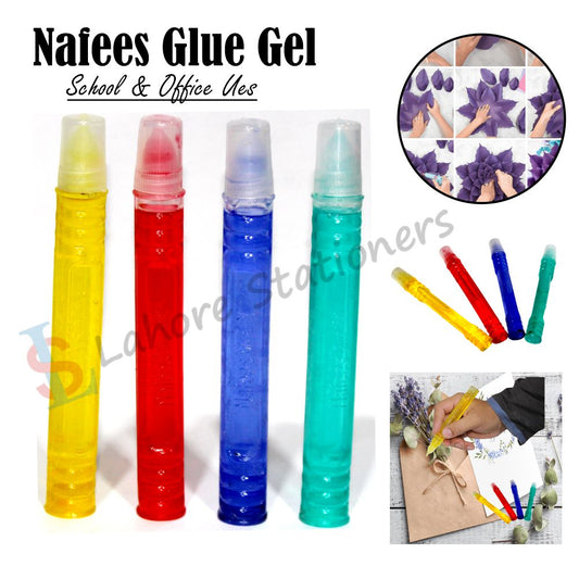 Nafees Craft Glue Gel 4 Colors Pcs School & office Use