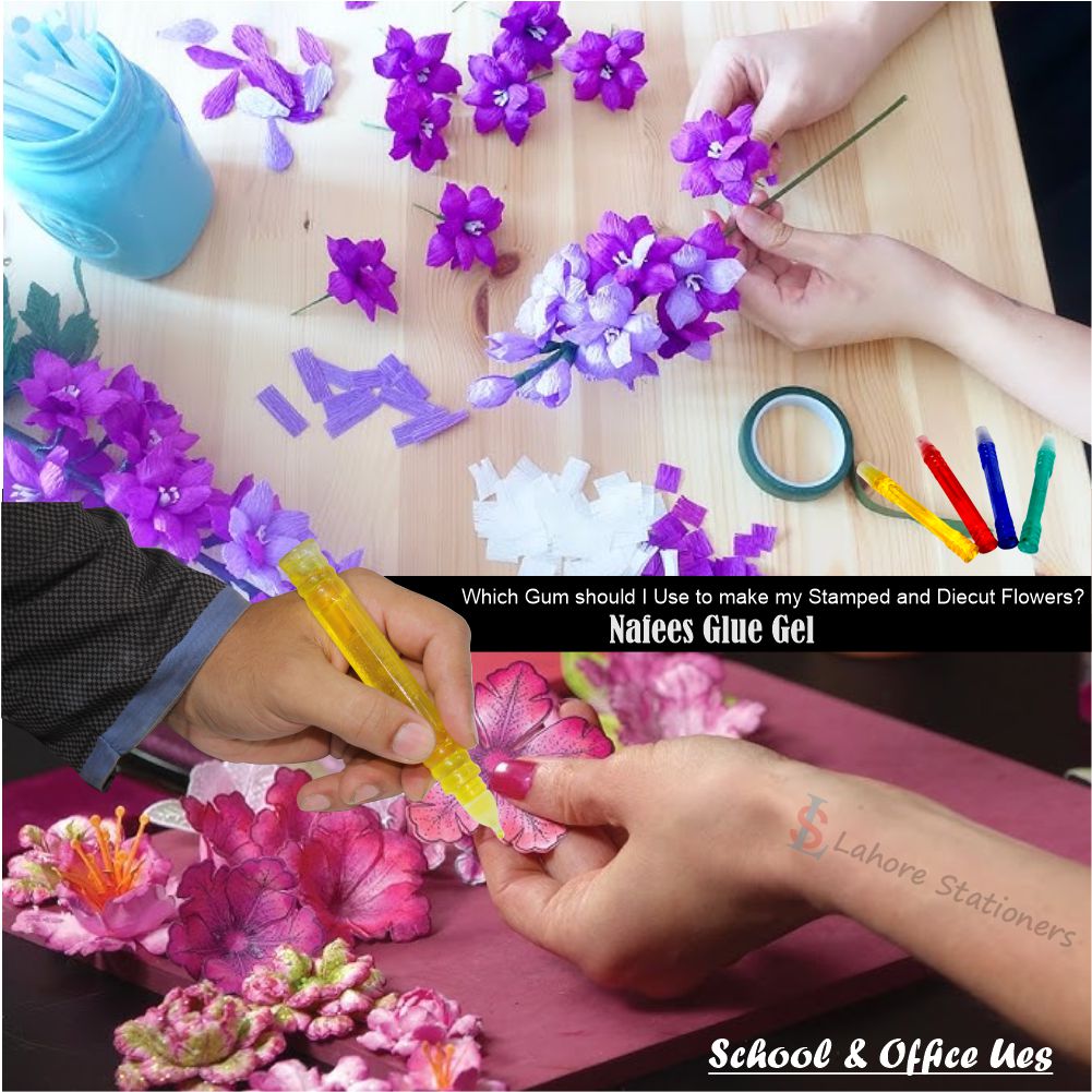 Nafees Craft Glue Gel 4 Colors Pcs School & office Use