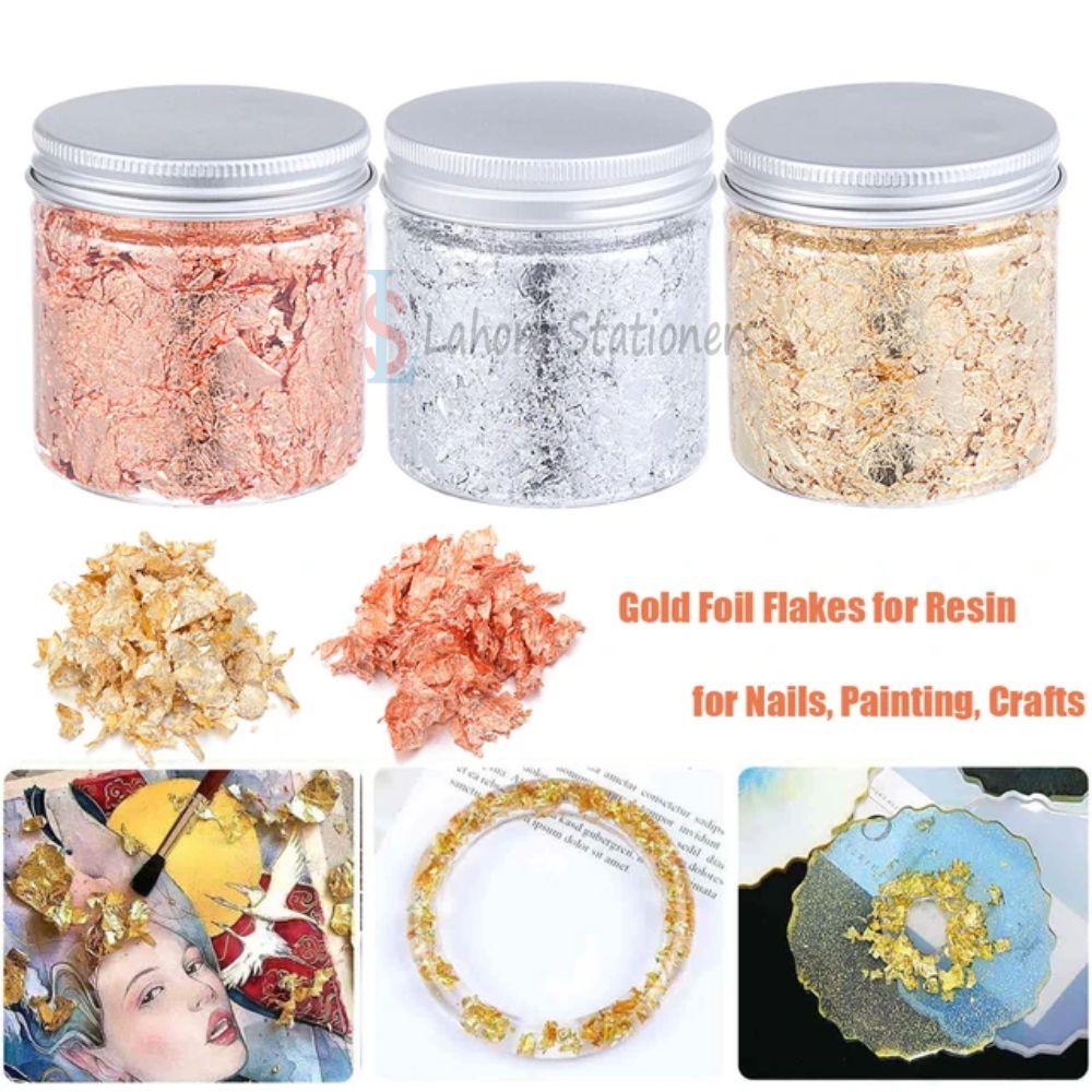 Gold Leaf Art Decoration Gold Foil Filling Materials Jewelry Making Resin Mold Fillings Far Art Materials