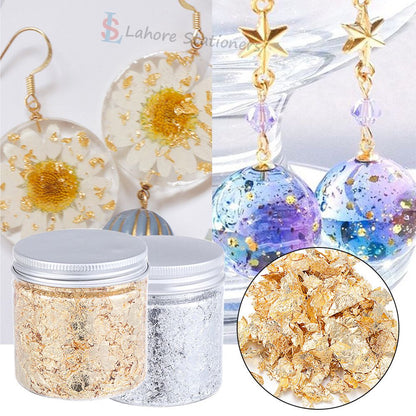 Gold Leaf Art Decoration Gold Foil Filling Materials Jewelry Making Resin Mold Fillings Far Art Materials