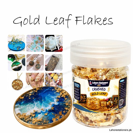 Gold Leaf Foil Flakes for Resin Art, Jewelry Making & Decorative Crafts