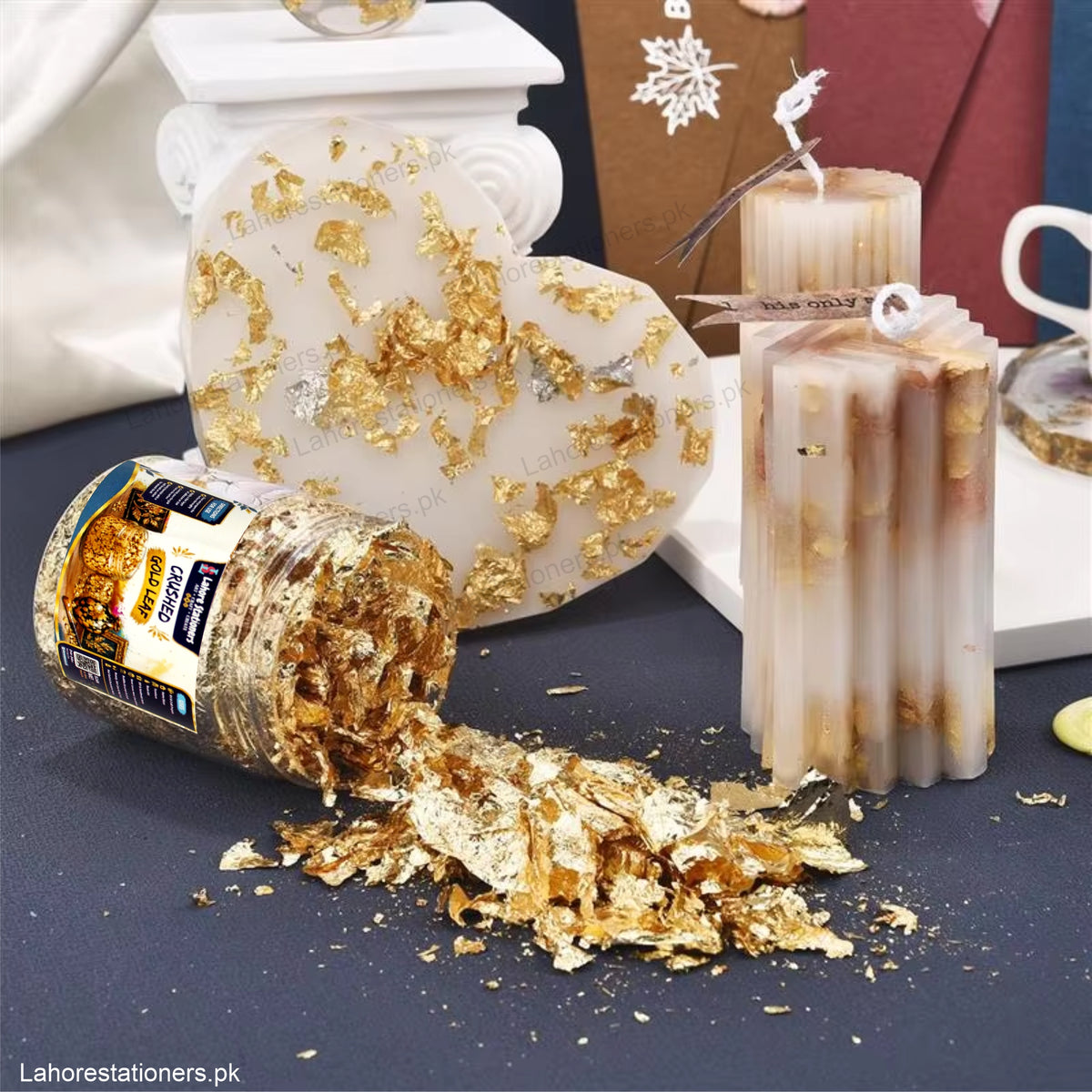 Gold Leaf Foil Flakes for Resin Art, Jewelry Making & Decorative Crafts