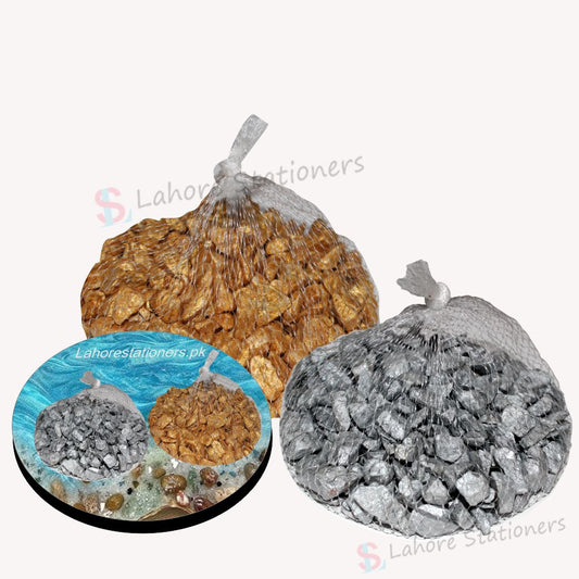 Golden Silver Stones For Crafting Decorations Epoxy Resin Silver
