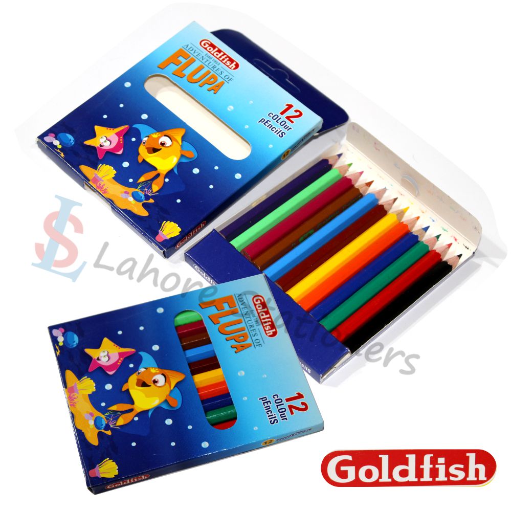 Goldfish 12 Color Pencil Half Size Pack for Kid