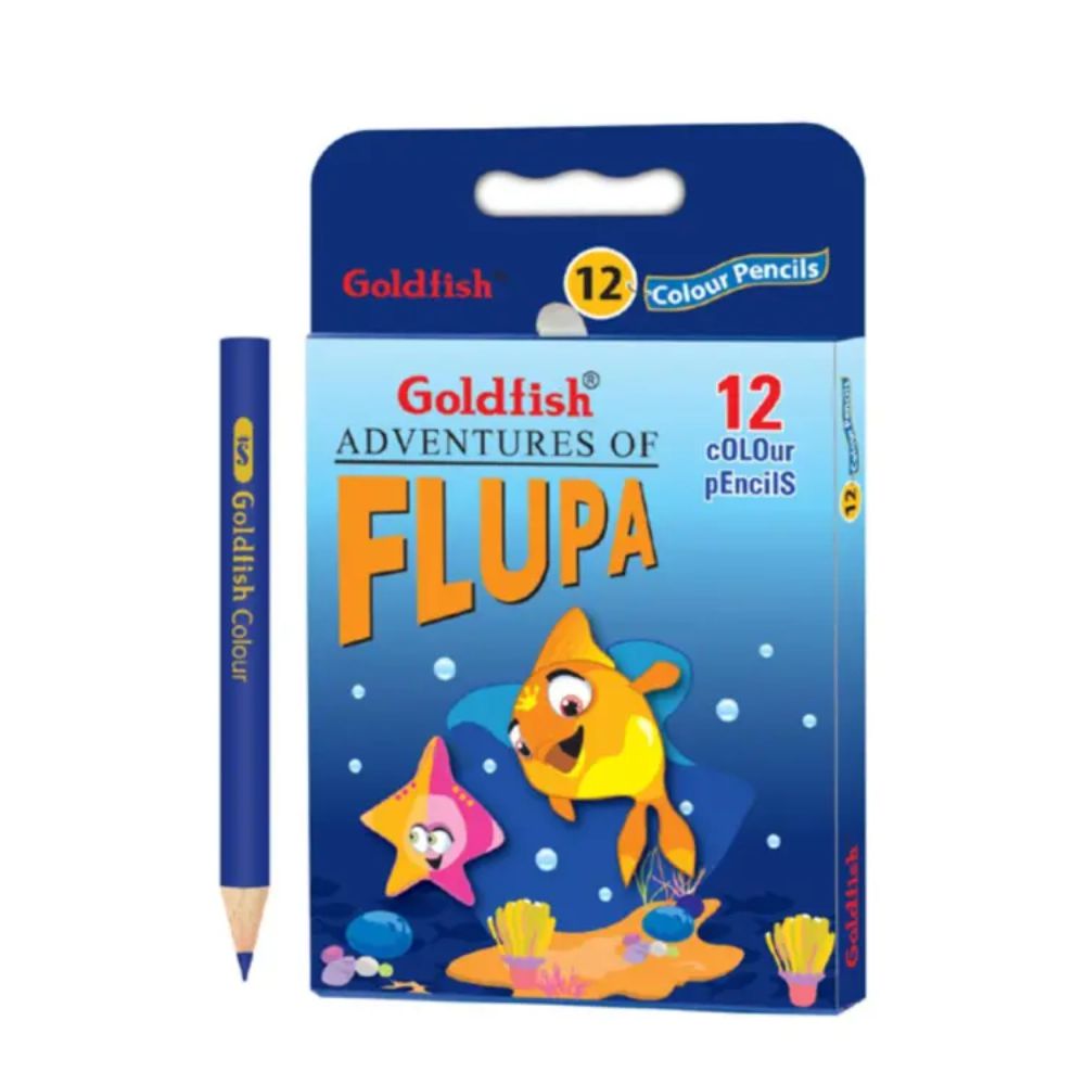 Goldfish 12 Color Pencil Half Size Pack for Kid