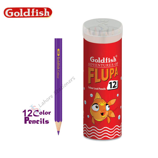 Goldfish Color Pencils Plastic Can