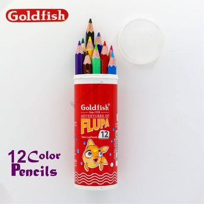 Goldfish Color Pencils Plastic Can