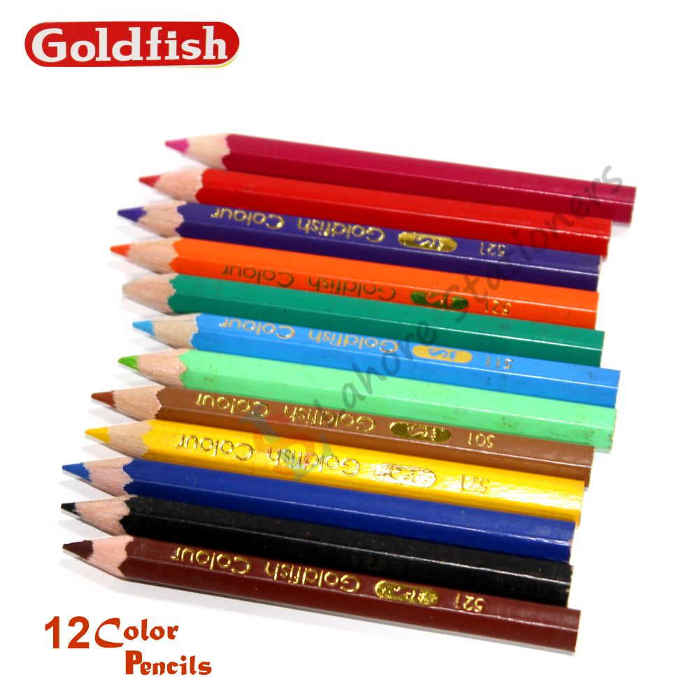 Goldfish Color Pencils Plastic Can