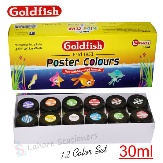 Goldfish Poster Colors 30ml Pack of 12