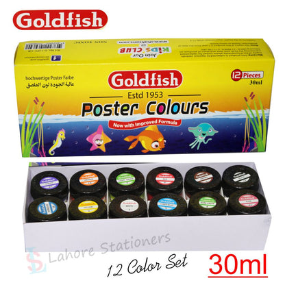 Goldfish Poster Colors 30ml Pack of 12