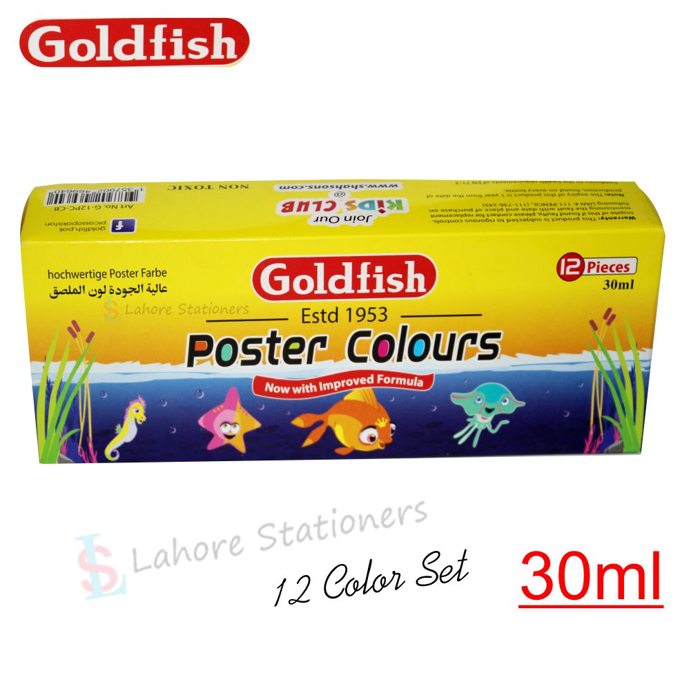 Goldfish Poster Colors 30ml Pack of 12