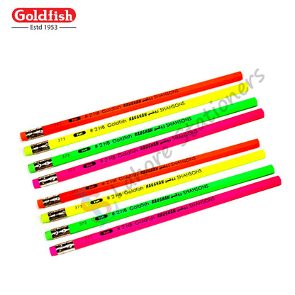 Goldfish Raushan Lead Pencil 48 Pcs 2HB with Matching Eraser in Jar