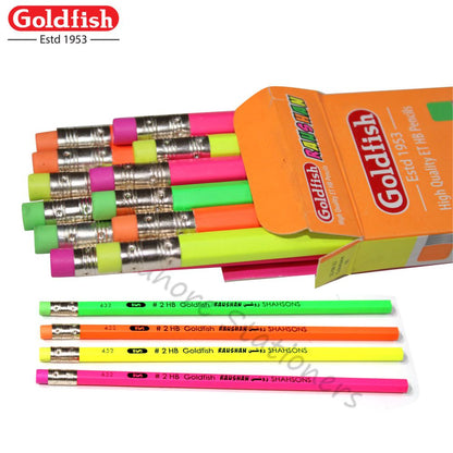 Goldfish Roshan Lead Pencil Full Size 2HB Pack Of 12 Pencils Art No:452