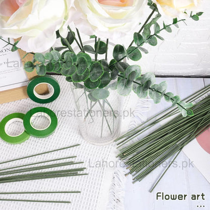 Green Bendable Floral Wire Stems for DIY Flowers, Bouquets & Wreaths