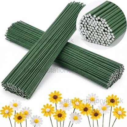 Green Bendable Floral Wire Stems for DIY Flowers, Bouquets & Wreaths