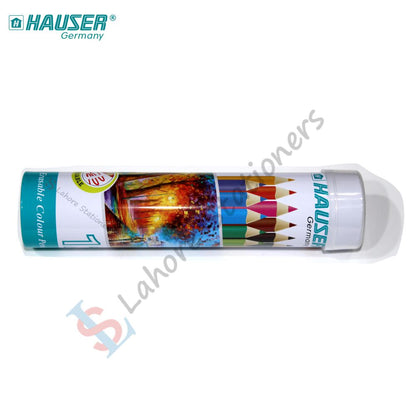 Hauser Erasable 12 Colour Pencils With Eraser High Quality Assorted Color