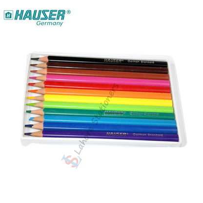 Hauser Jumbo Color Pencils Pack of 12 Erasable Colour Pencils Jumbo Size