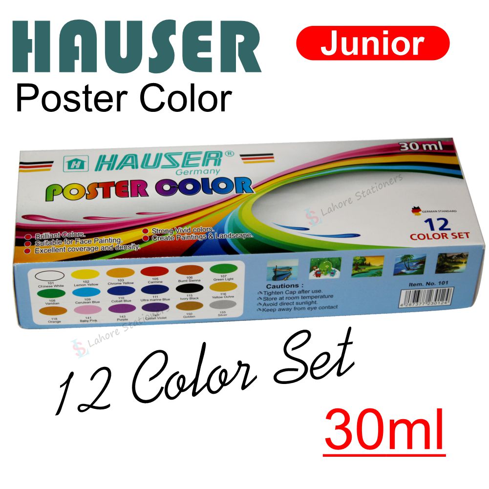 Hauser Poster Colors Germany Pack of 12