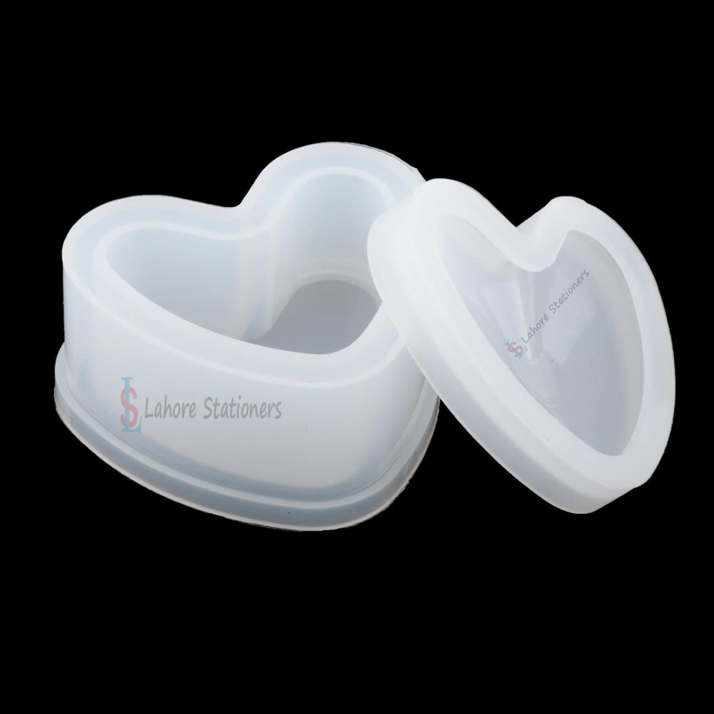 Heart Shape Jewelry Storage Box Silicone Mold for Epoxy Resin, Candle Making, Concrete & Plaster DIY