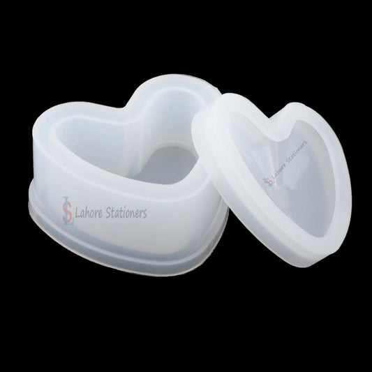 Heart Shape Jewelry Storage Box Silicone Mold for Epoxy Resin, Candle Making, Concrete & Plaster DIY