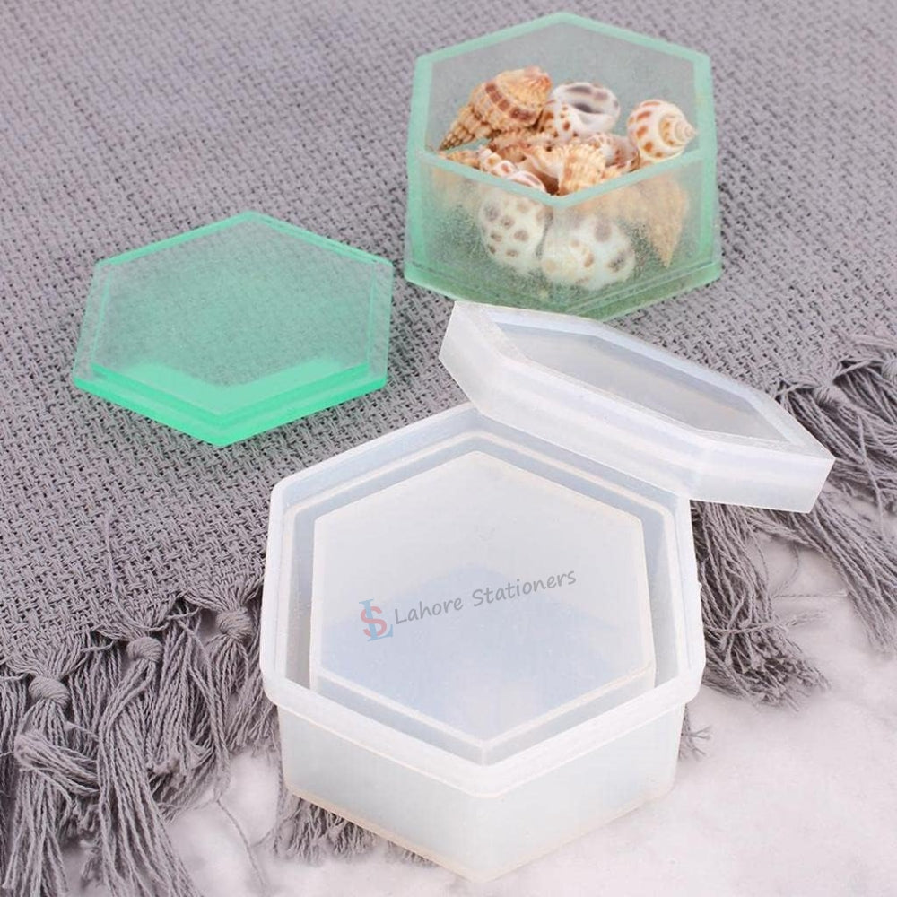 Different Shape Design Jewelry Storage Box Silicone Mold for Epoxy Resin, Candle Making, Concrete & Plaster DIY