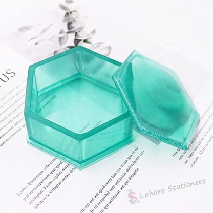 Hexagon Shape Jewelry Storage Box Silicone Mold for Epoxy Resin, Candle Making, Concrete & Plaster DIY