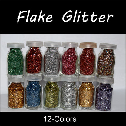 Glitter Set Different Type for Holographic Crafting Epoxy Resin  Fluorescent Glitter