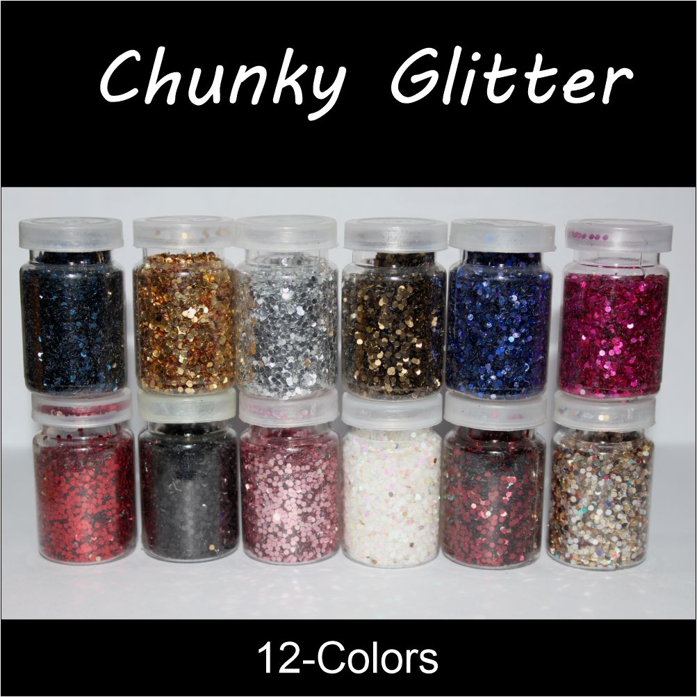 Glitter Set Different Type for Holographic Crafting Epoxy Resin  Fluorescent Glitter