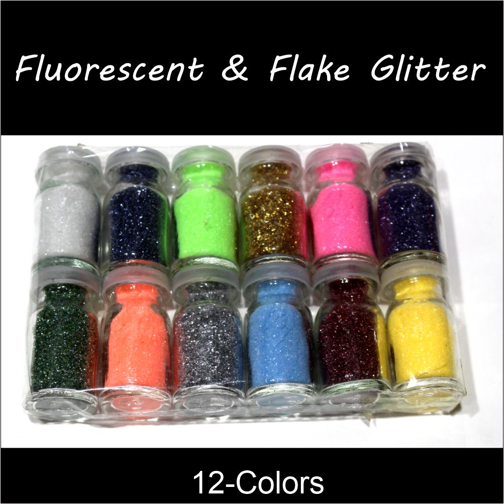 Glitter Set Different Type for Holographic Crafting Epoxy Resin  Fluorescent Glitter