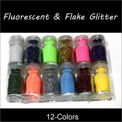 Glitter Set Different Type for Holographic Crafting Epoxy Resin  Fluorescent Glitter
